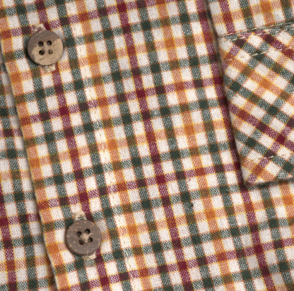 Me & Henry Atwood Woven Shirt - Navy/Gold Plaid