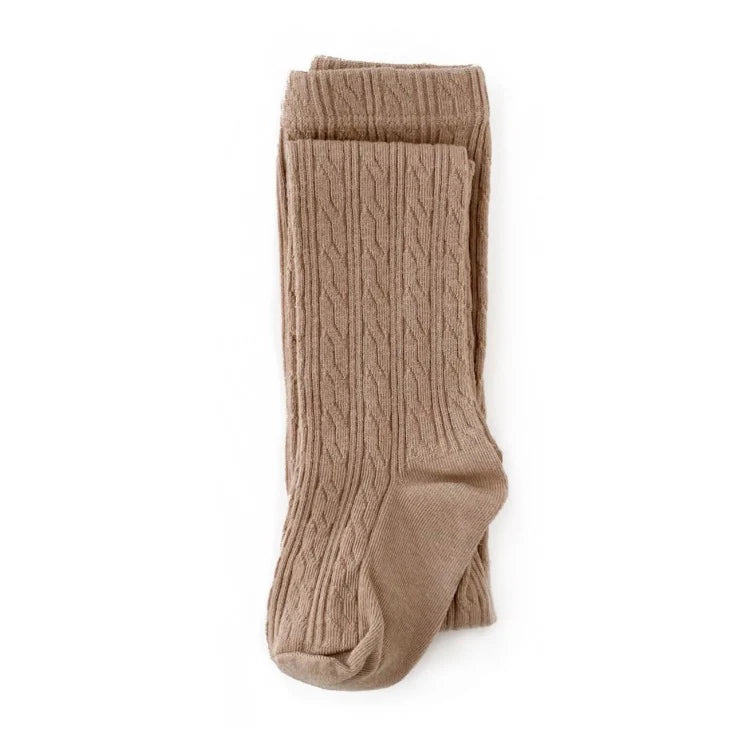 Little Stocking Co. Cable Knit Tights - Oat