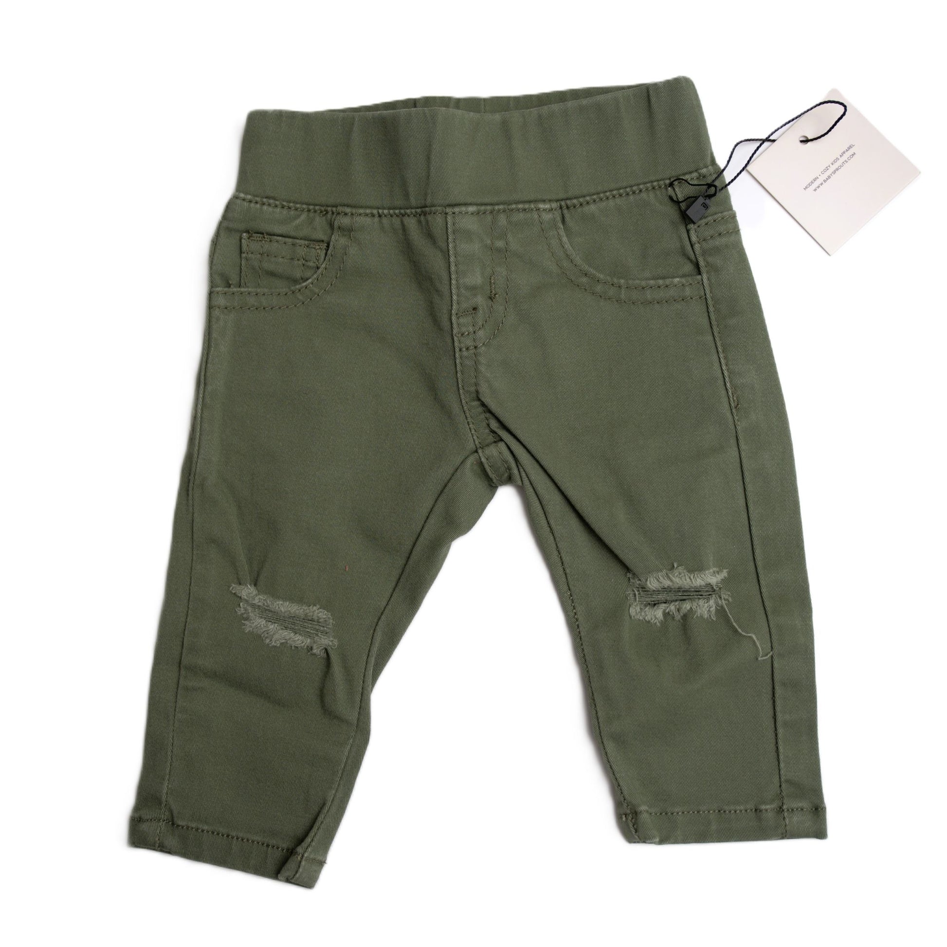 babysprouts, little boy, baby, toddler, olive, jeans, sage, green, rugged, worn, fall