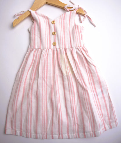 Vignette Penny Dress - Pink Stripe