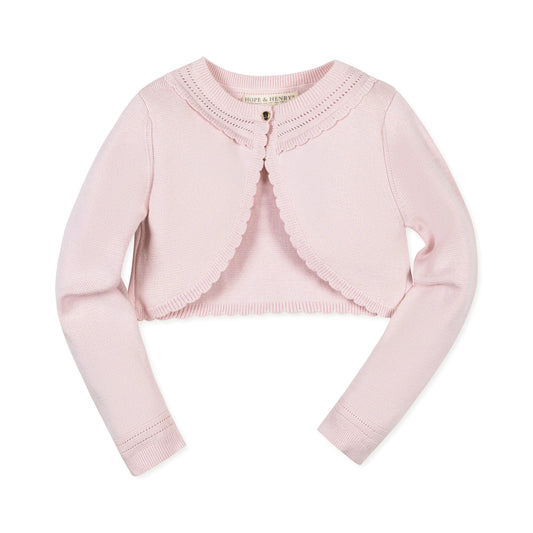 hope and henry, GOTS, pink cropped cardigan, easter, spring