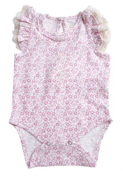Vignette Amber Onesie - Pink Ditsy Floral