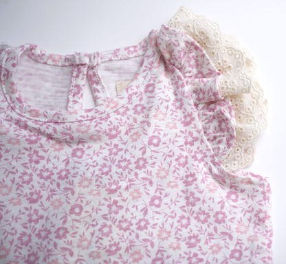 Vignette Amber Onesie - Pink Ditsy Floral