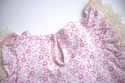 Vignette Amber Onesie - Pink Ditsy Floral