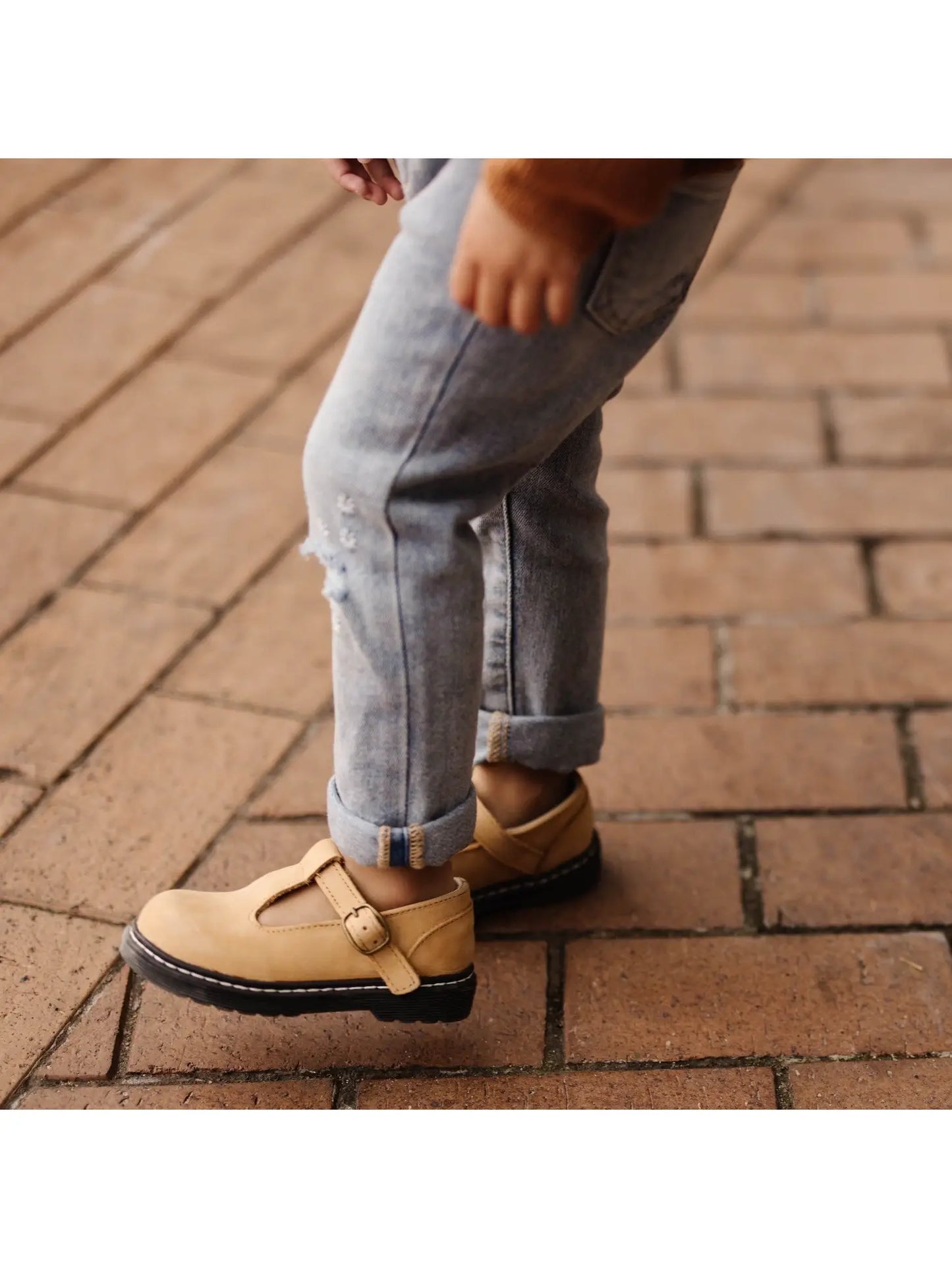 Piper Finn Lug Sole Mary Jane - Natural