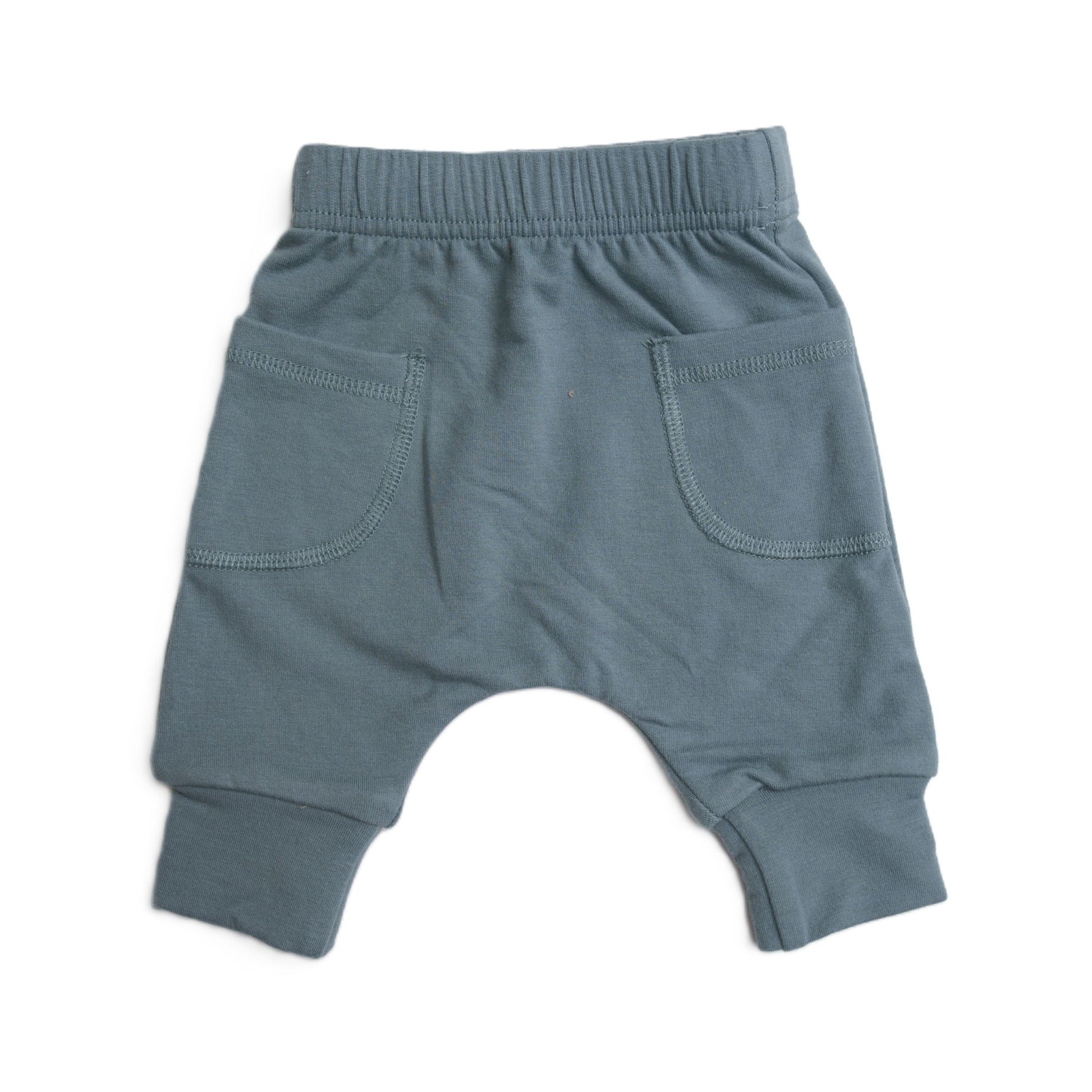 bamboo cotton, joggers, sweatpants, baby boy, pockets, blue, teal