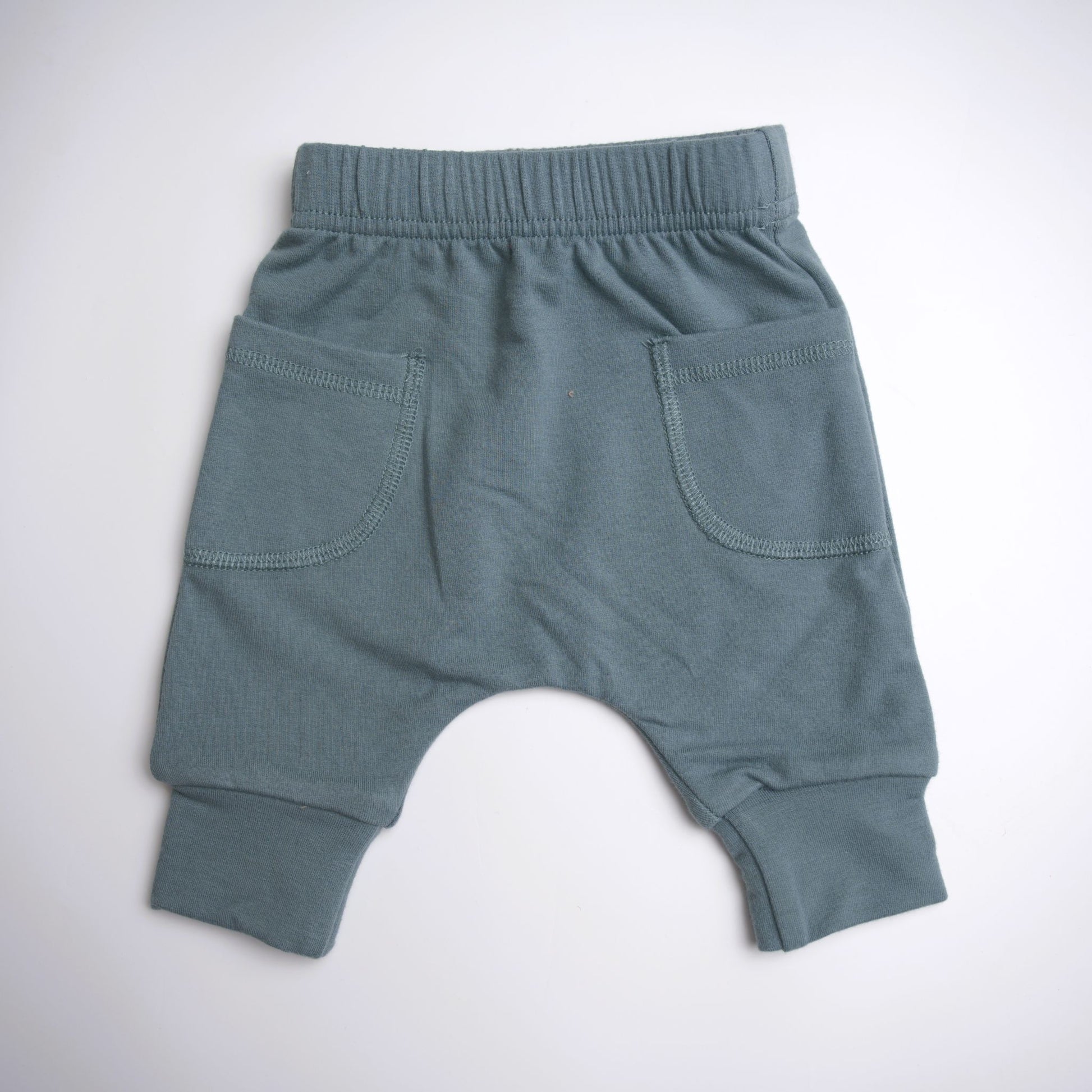 bamboo cotton, joggers, sweatpants, baby boy, pockets, blue, teal