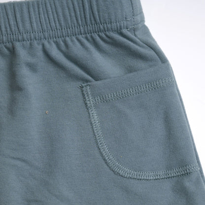 bamboo cotton, joggers, sweatpants, baby boy, pockets, blue, teal