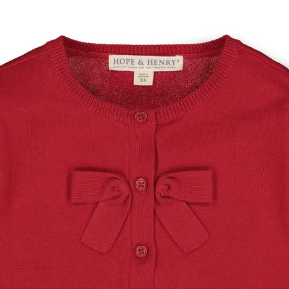 Hope and Henry Bow Front Cardigan – Red