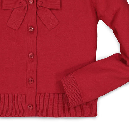Hope and Henry Bow Front Cardigan – Red