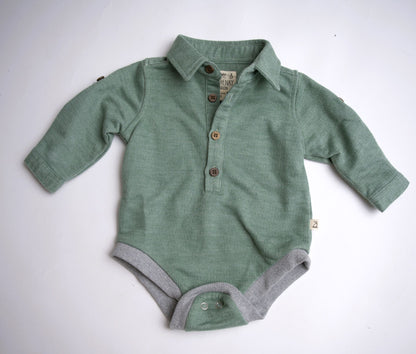 Me & Henry Ripley Jersey Onesie – Green