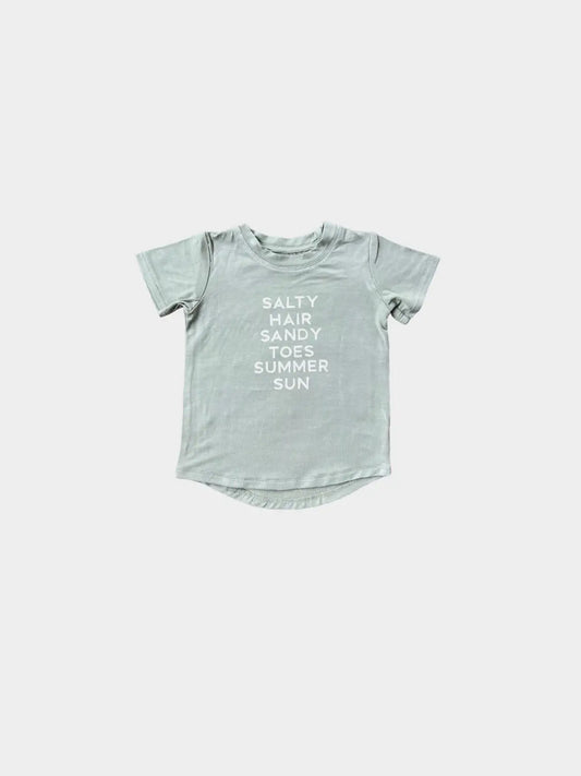 Babysprouts Clothing Company Boy's Tee - Salty Hair Sandy Toes Summer Sun sage