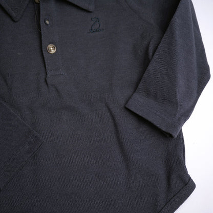 Me & Henry Seymour Pique Polo Onesie – China Blue