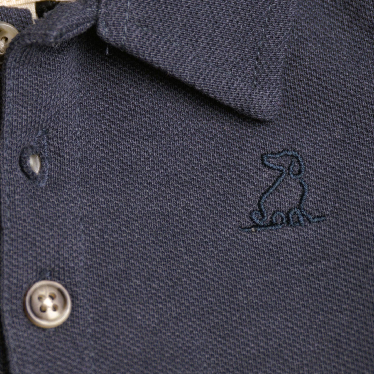 Me & Henry Seymour Pique Polo Onesie – China Blue