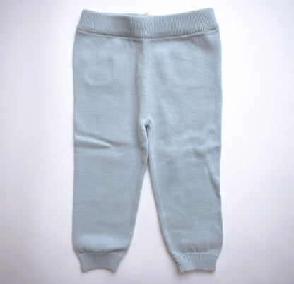 Viverano Organics Milan Baby Legging Pants Sweater Knit (Organic Cotton) Sky Blue