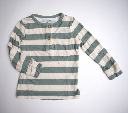 babysprouts, bamboo cotton, long sleeve tee, boys, toddler, henley