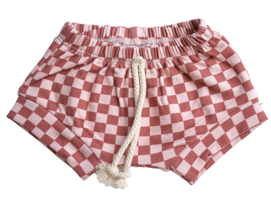 Babysprouts Clothing Company Girl's Shorties - Strawberry Checkered