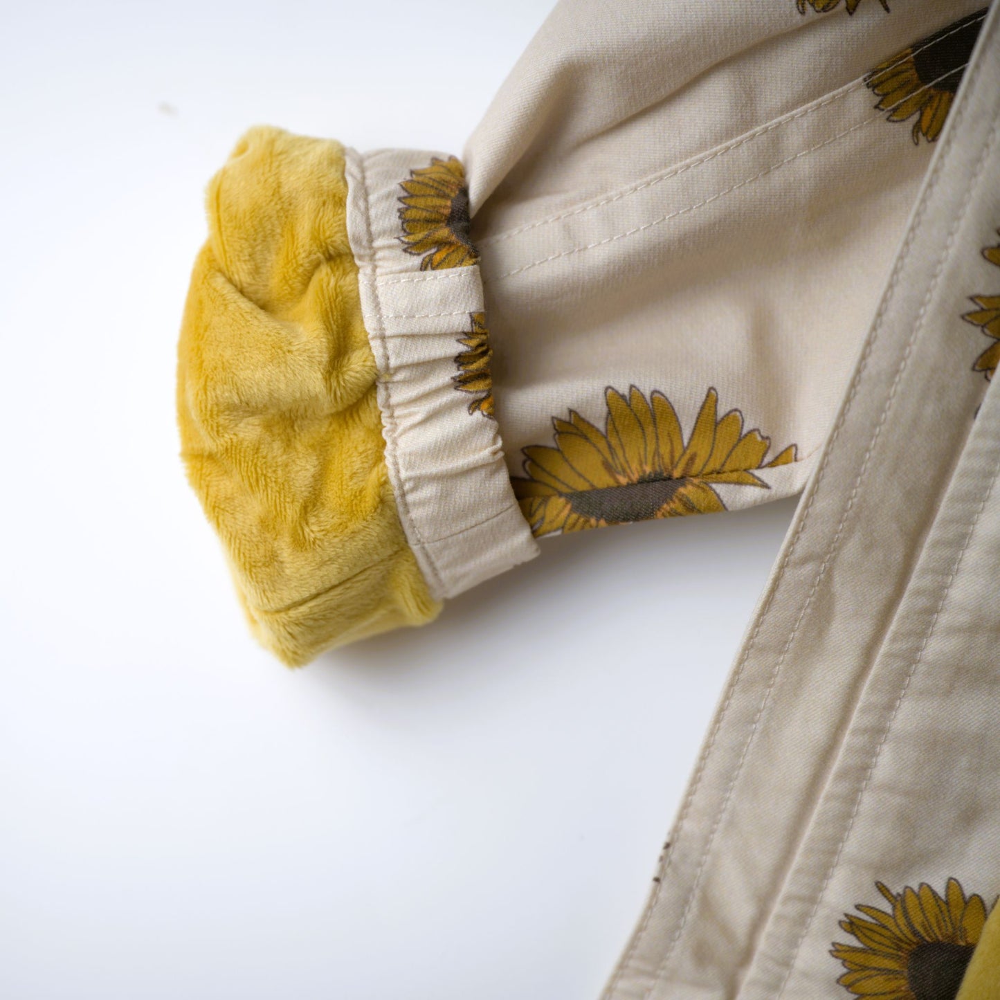 lined sunflower coat for young girls, outerwear babysprouts