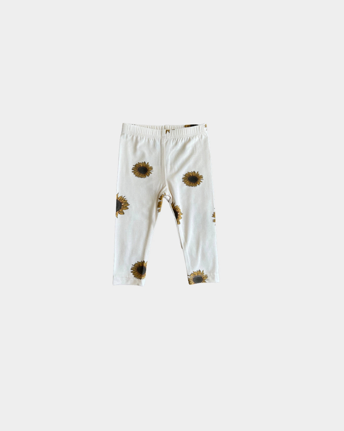 babysprouts, bamboo cotton, jersey, leggings, sunflower design, girls, toddler, baby, fall 