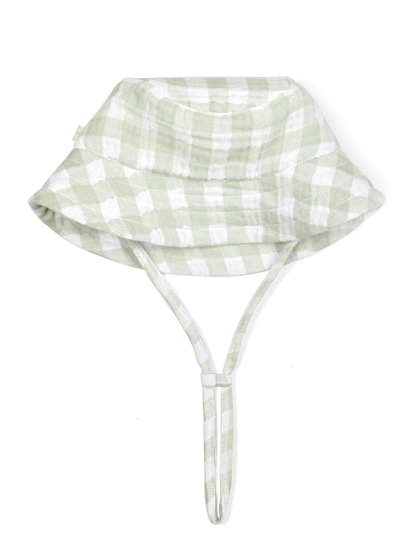MakeMake green gingham sunhat muslin fabric