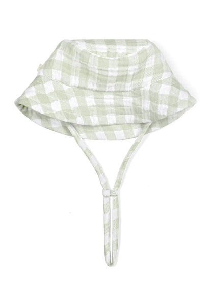 Makemake Organics Organic Bucket Sun Hat – Gingham