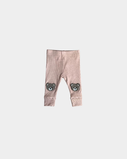 babysprouts, bamboo cotton, tan, leggings, joggers, baby, boy, bears