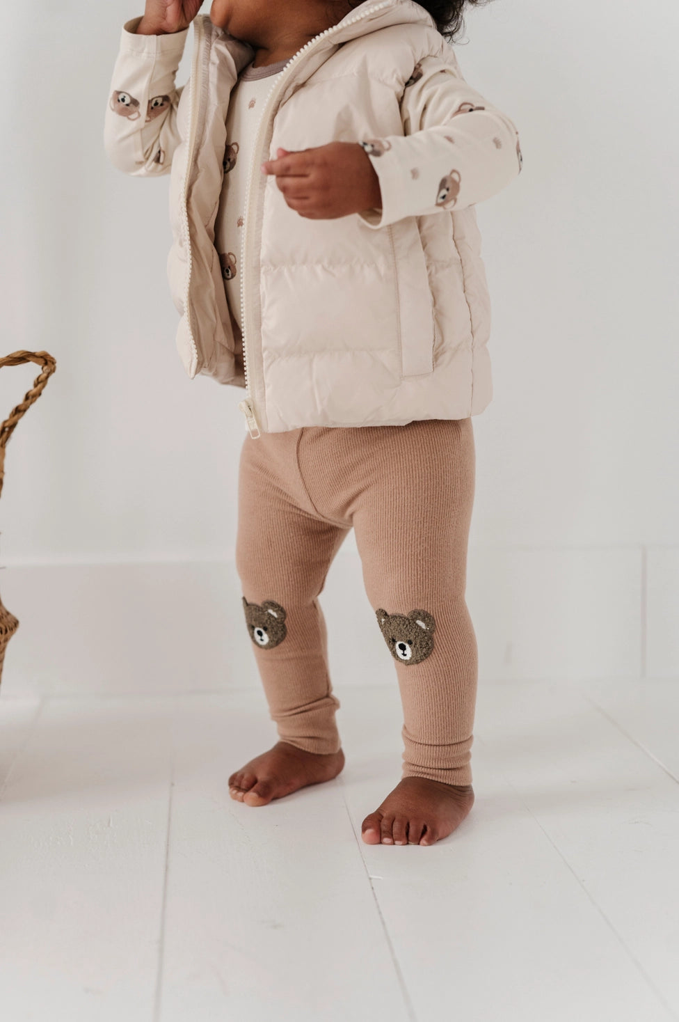 Babysprouts Ribbed Leggings - Bear