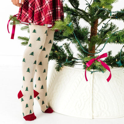 Little Stocking Co. Tree Farm Knit Tights