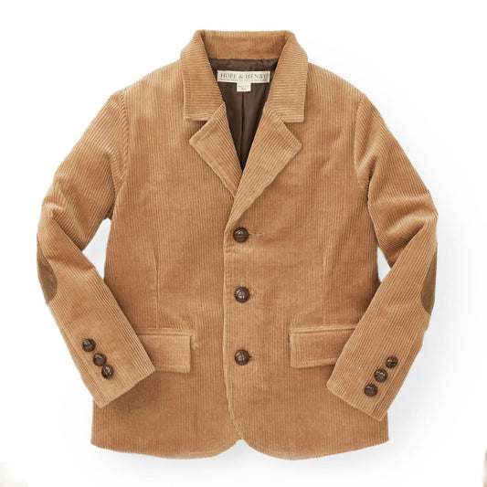 Hope & Henry Corduroy Blazer w/Elbow Patches - Medium Brown