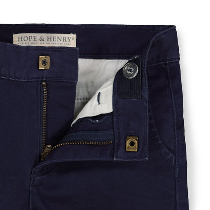 Hope & Henry Organic Skinny Stretch Twill Chino - Stretch Navy