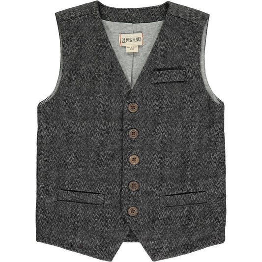 me and henry, charcoal tweed, vest, dressy, boy, outerwear