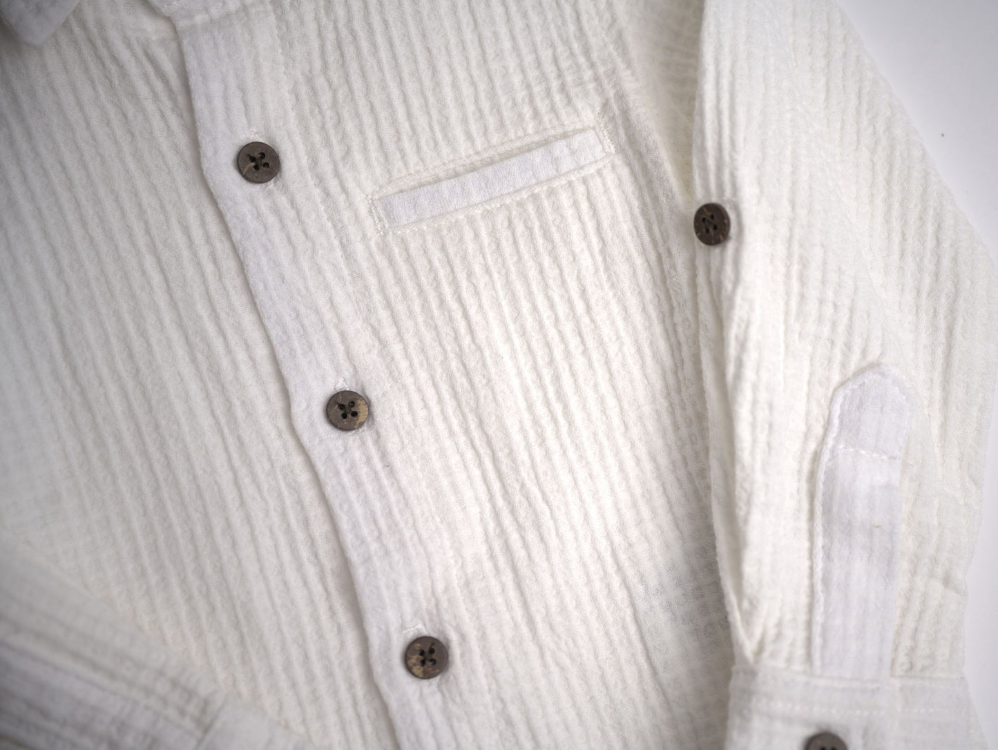 Me & Henry Atwood Woven Shirt – White Waffle