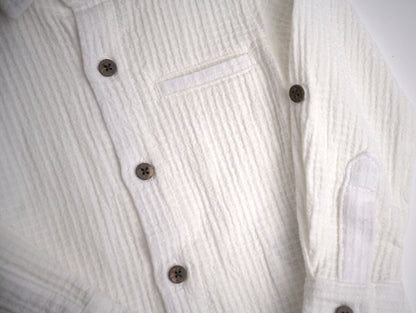 Me & Henry Atwood Woven Shirt – White Waffle