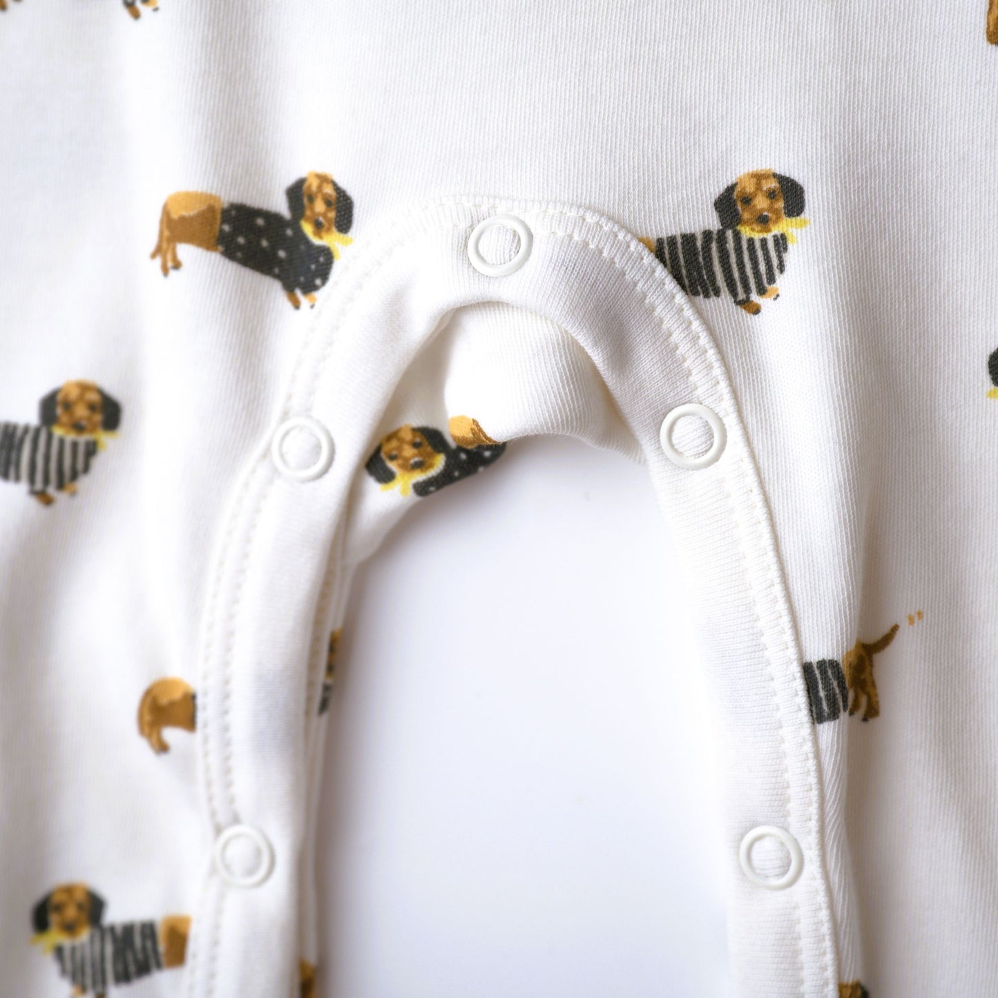 dachshund weiner dog romper onesie pajamas for little boy