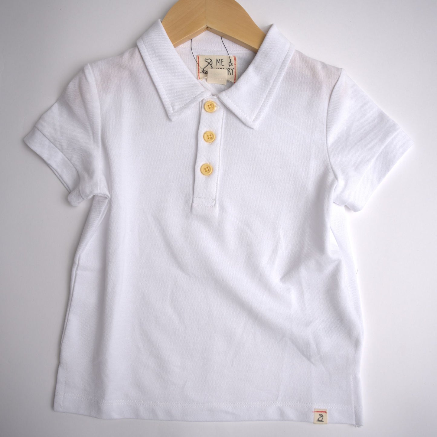Me & Henry Shipping Pique Polo – White
