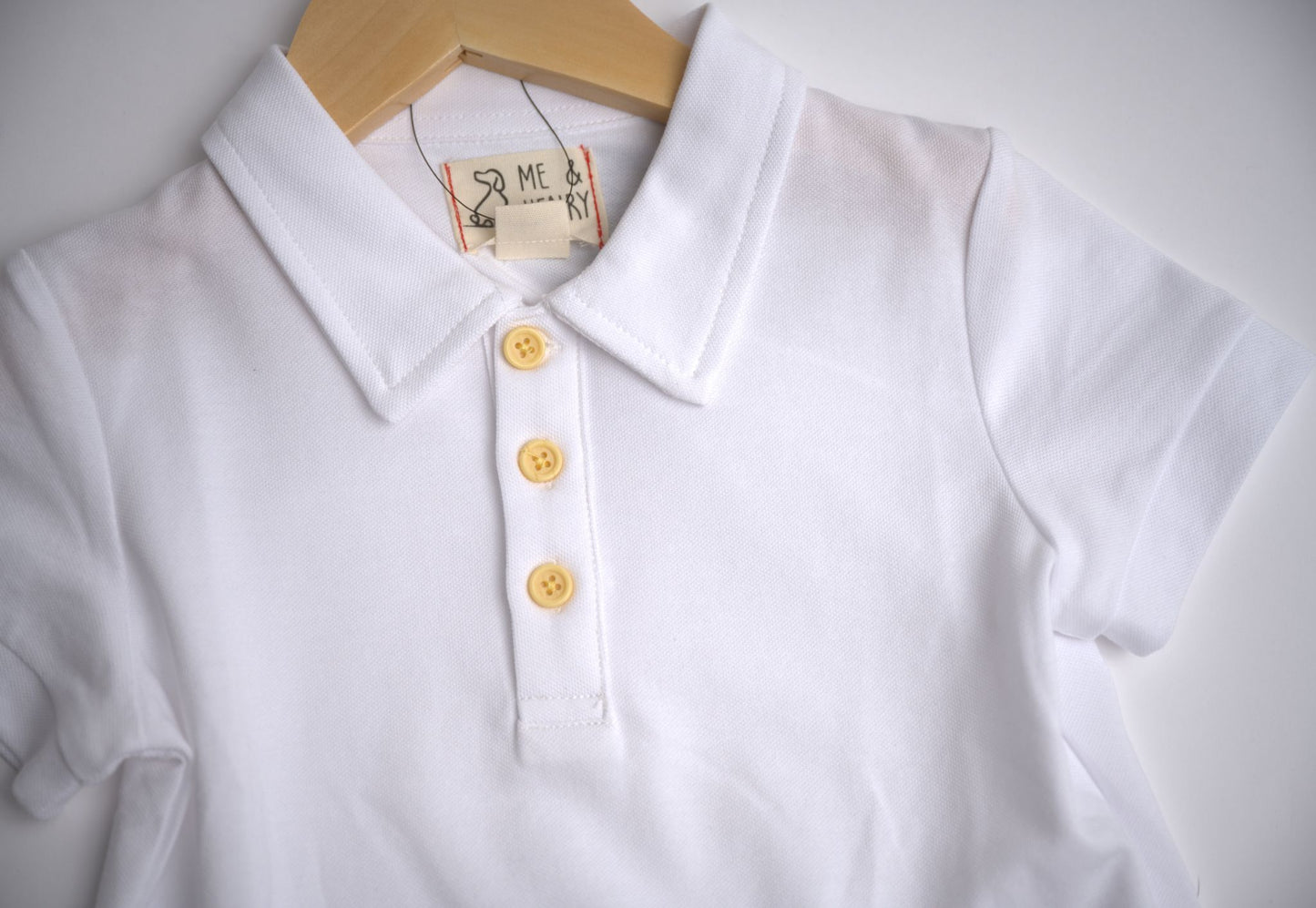 Me & Henry Shipping Pique Polo – White