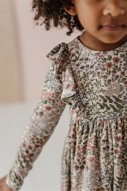 Babysprouts Clothing Company Ruffle Dress - Winter Floral