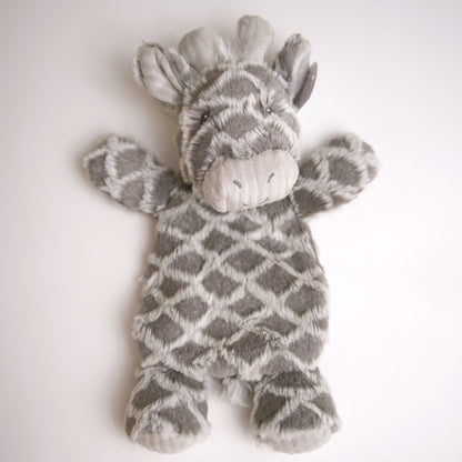 baby lovey plushie security comfort toy gray giraffe