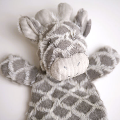 baby lovey plushie security comfort toy gray giraffe